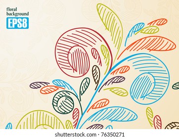 floral background, eps8