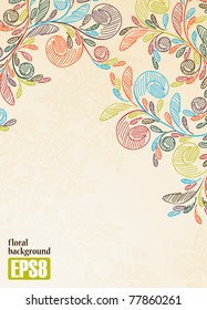 fondo floral, eps8