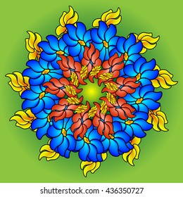 floral background. field of multi colored bright summer colors for the background