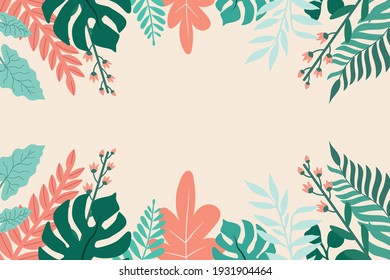 Floral Background Flat Illustration Vector