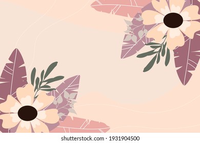 Vector de iluminación plana de fondo floral