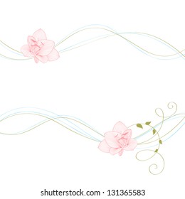 Fondo floral con flores amarillis. Elemento para el diseño. Ilustración vectorial.