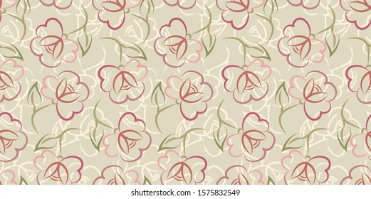 Floral background. Flower buds pattern. vector illustration