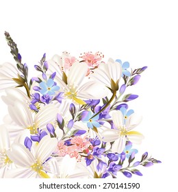 Floral background with flowers