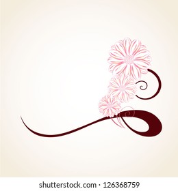 Fondo floral con flores chamóvil. Elemento para el diseño.