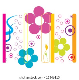 floral background with flowers and colors