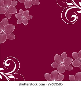 Floral background with flowers lily. Element for design.