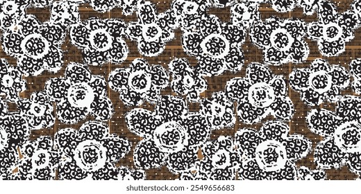 floral background flowers line botanical seamless pattern. summer minimal style background in of palm leaves background for textile, fabric, wallpaper. Vector art daze