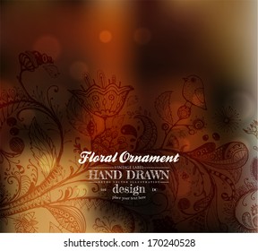 Blumenhintergrund, Vektorgrafik. unscharfer, weicher Hintergrund.