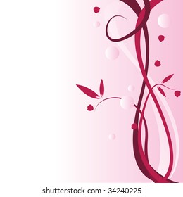 floral background of flowers and vines