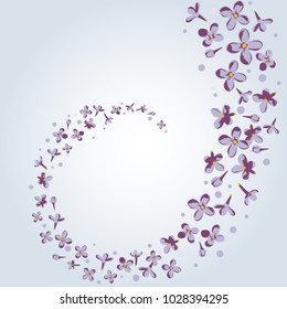 Floral background. Flying. Flowers. Vortex. Spiral. Spring. Wind. Wave. Vector.