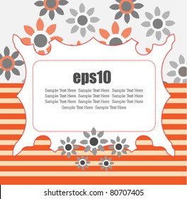 floral background with frame