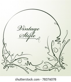 floral background with frame for text