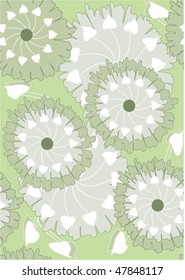 Floral background full green