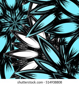 Floral background. Full seamless flower ornament for printing, textile, art design. Decorative vector backdrop. Color.