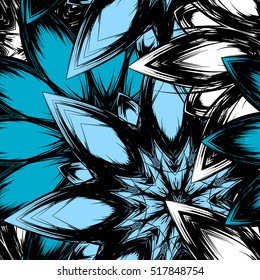 Floral background. Full seamless flower ornament for printing, textile, art design. Decorative vector backdrop. Color.