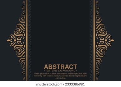Floral background golden banner design