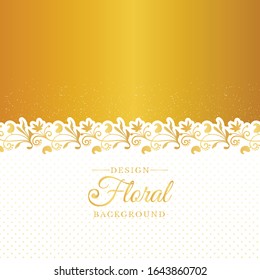 Floral Background with Golden behind