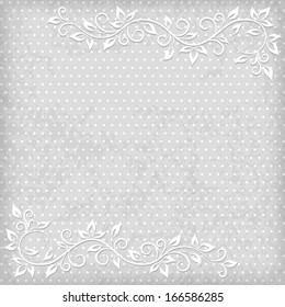 Floral background. Gray. Vector illustration.