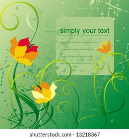 floral background. green