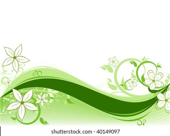 Floral background green