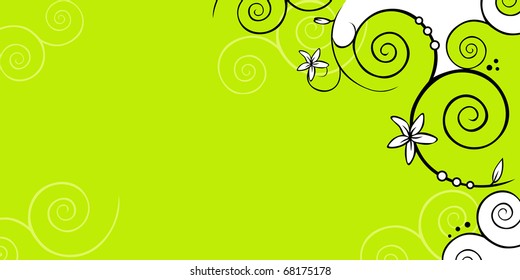 floral background green