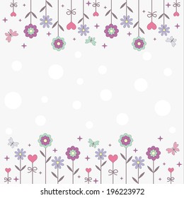 Floral background, greeting