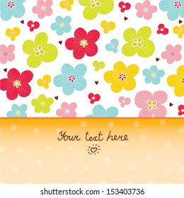 Floral background, greeting card.