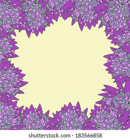Floral background for greeting card.