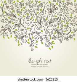 floral background, greeting card