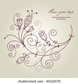 floral background, greeting card