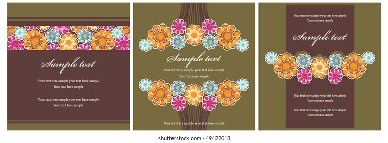floral background greeting card