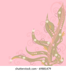 Floral background, greeting card