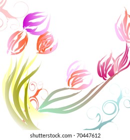 floral background, greeting card