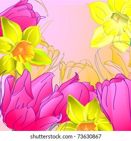 floral background, greeting card