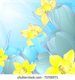 floral background, greeting card