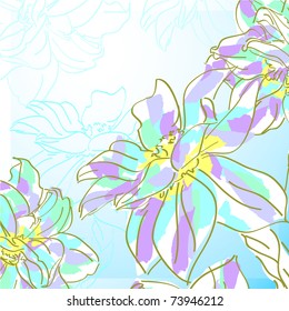 floral background, greeting card
