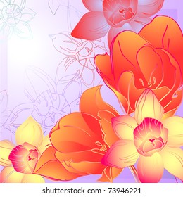 floral background, greeting card