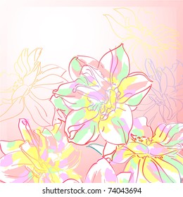 floral background, greeting card
