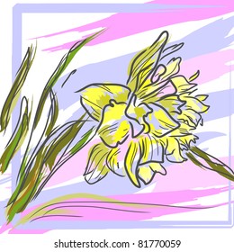 Floral background, greeting card.