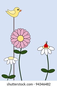 Floral background for greeting card
