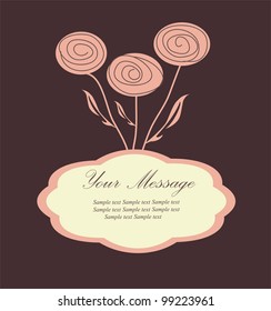 Floral background.The greeting card.
