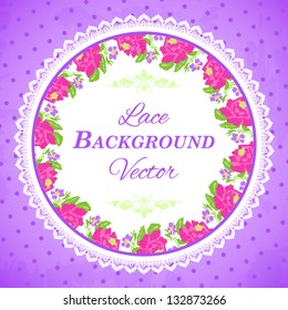 Floral background, greeting card template