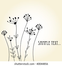 Floral background for greeting card.Vector illustration.