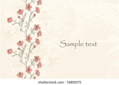 Fondo floral de estilo grunge