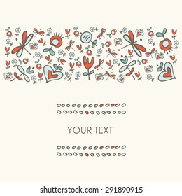 Floral background. hand drawn