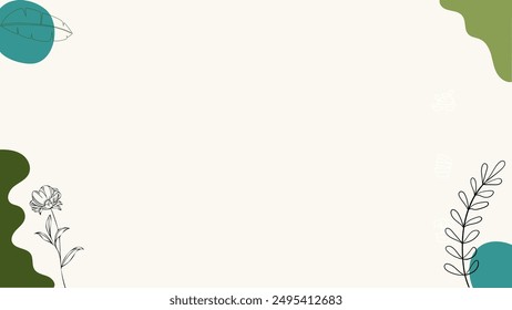 floral background with hand drawn elements