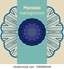 Floral Background. Hand Drawn Ornament with Floral Wreath. Vector illustration