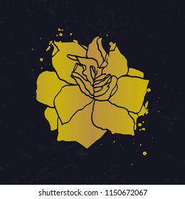 Floral background. Hand drawn vector botanical illustration. 