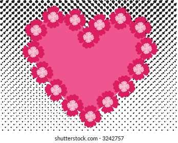 floral background heart